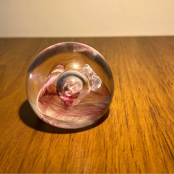 CAITHNESS glass paperweight “moon crystal” signed Scotland vintage Mcm - Picture 6 of 13